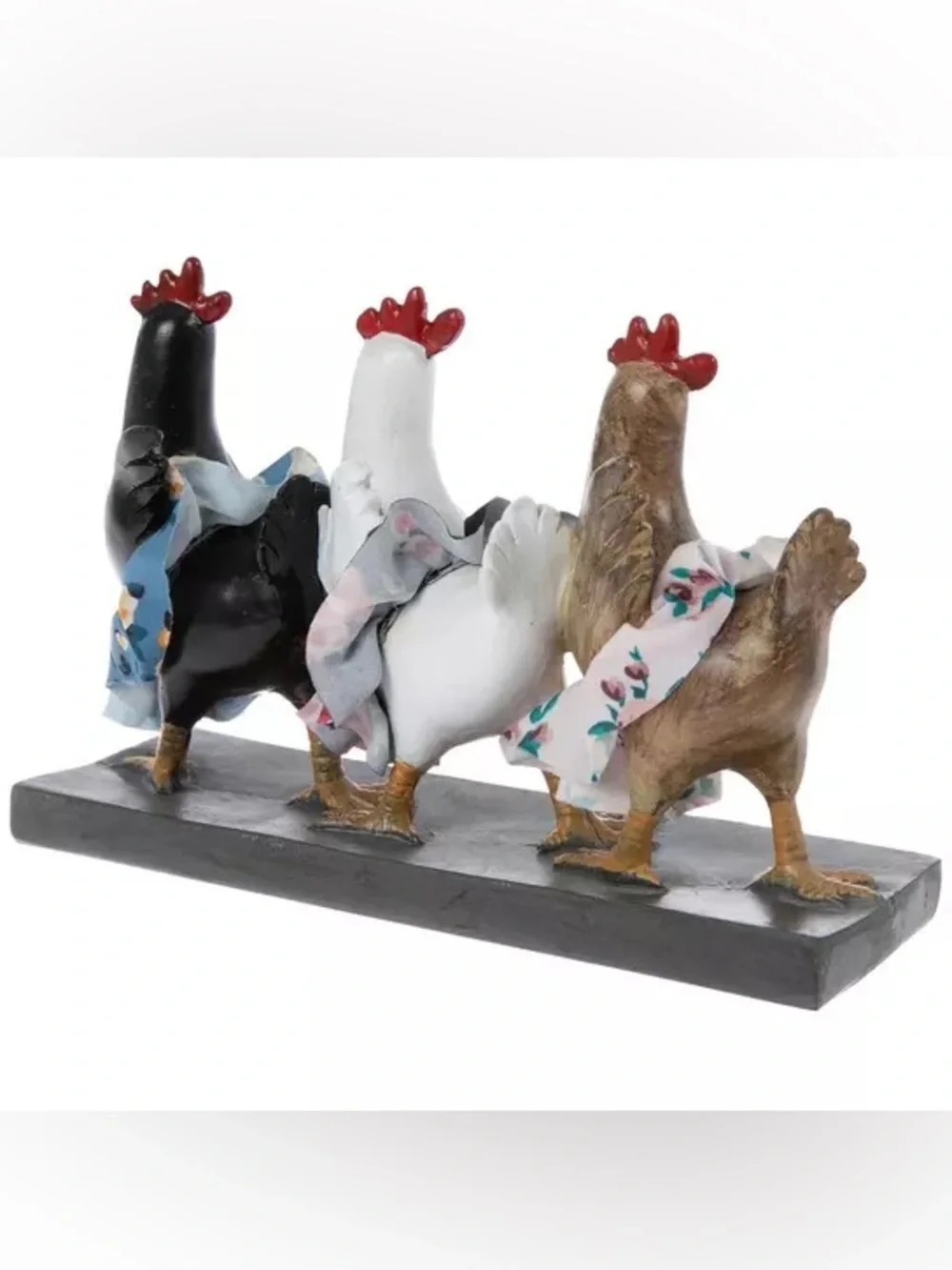 Dancing Chickens With Floral Skirts